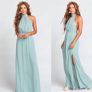 COLLETTE COLLAR DRESS ~ SILVER SAGE CRISP